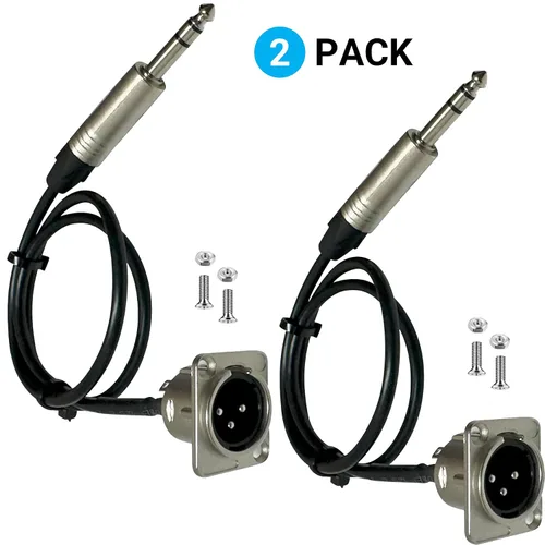 Miniatura 2 de DIYTECH Cable de paso XLR premium, sin soldadura, para caja de escenario, panel de conexiones, caja de piso, sin soldadura para instalaciones