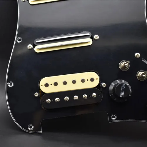 Miniatura 6 de Colaxi Repuesto de pastilla de guitarra, resistente, fácil instalación, cargado, precableado, práctico blanco, duradero para piezas de guitarra