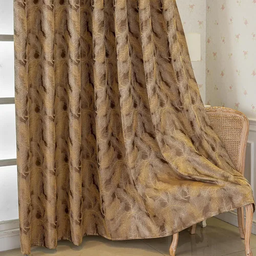 Semi-Blackout Feather Jacquard Curtains for Bedroom Living Room 78 Inches Long 2 Panels, Modern Home Decor, Room Darkening Thermal Insulated Grommet