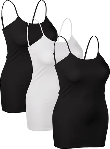 Miniatura 35 de Emmalise Camisola larga casual básica para mujer, con tirantes ajustables, top en capas