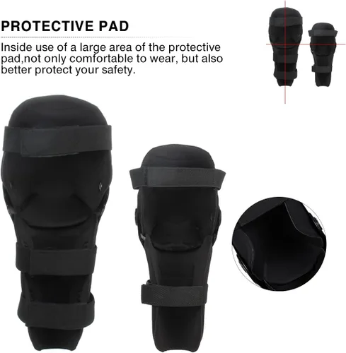 Miniatura 4 de GES Rodilleras para motocicleta – 4 rodilleras para adultos/coderas de motocicleta/almohadillas ajustables para rodilleras, protectores de codo