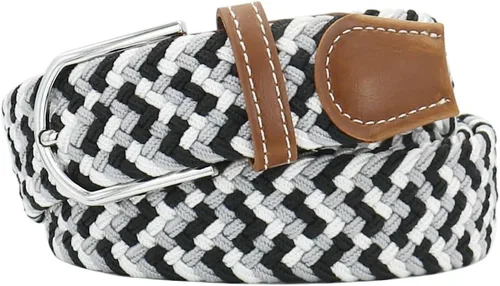 Miniatura 26 de Mixed Color Woven Stretch Braided Belts for Men and Women Fashion Elastic Belts