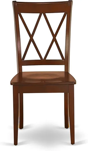 Miniatura 5 de East West Furniture ESCL3-BCH-C - Juego de mesa de comedor de 3 piezas que contiene una mesa de cocina redonda con pedestal y 2 sillas de comedor