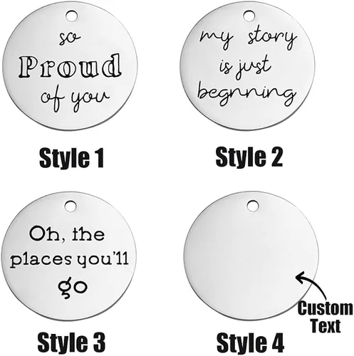 Miniatura 7 de AILIN Borla de graduación personalizada 2024 Oval Antique Photo Charm Clase de 2023 Regalos universitarios para él y ella, Metal, No es una piedra