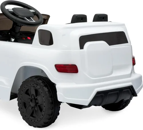 Miniatura 6 de Productos de la mejor elección, camioneta de paseo de 6 V para niños con control remoto para padres, 3 velocidades, luces LED, blanco