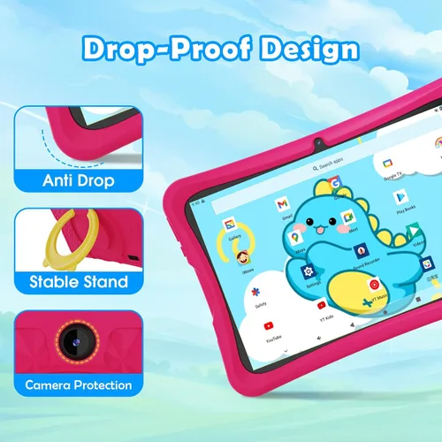 Miniatura 6 de DigiLand Android 15 Kids Tablet, tabletas de 10.1 pulgadas, 6 GB de RAM+32 GB de ROM (ampliar a TF), control parental, software para niños 10