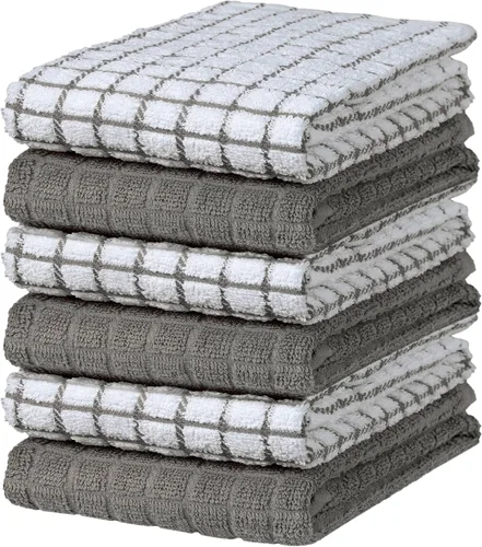 Bumble - Toallas de cocina | Toallas de cocina 100% algodón con lazo para colgar, 16 x 28 pulgadas, 380 GSM, juego de toallas de cocina absorbentes,