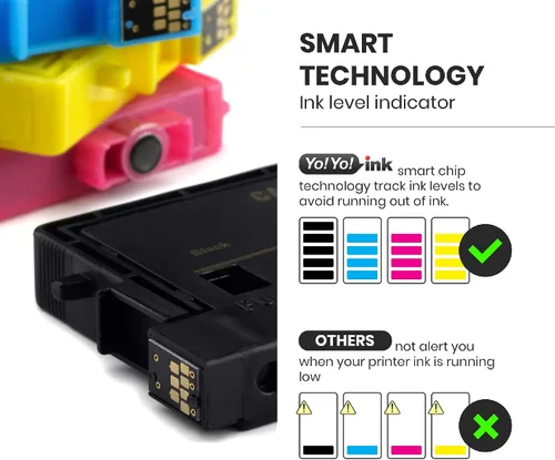 Miniatura 4 de YoYoink Cartuchos de tinta remanufacturados de repuesto para Epson T252XL 252 XL (4 negros, 2 cian, 2 magenta, 2 amarillos, 10 unidades)