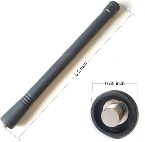 Miniatura 3 de 2 x antena VHF Heliflex para Motorola GP88 GP300 GP320 GP330 GP340 GP360 GP1280 HT50 HT600 HT750 HT1250 radio portátil de 6 pulgadas