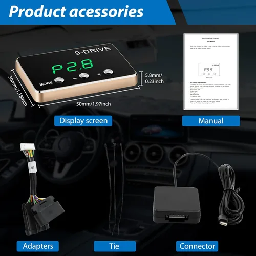 Miniatura 7 de Controlador de Respuesta de Acelerador 9Drive Compatible con BMW 2002+, HYUNDAI Genesis 2009+, Genesis Sedan 2010+, Genesis Equus 2009-2016, Genesis