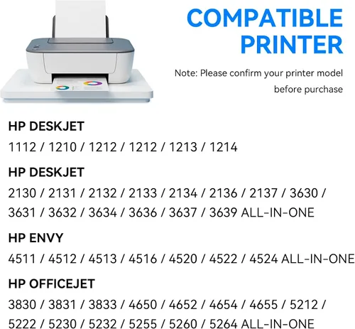 Miniatura 2 de 63XL - Cartucho de tinta negro remanufacturado para HP 63, compatible con impresora Officejet 3830 4650 4655 Envy 4520 3634 Deskjet 3630 1111