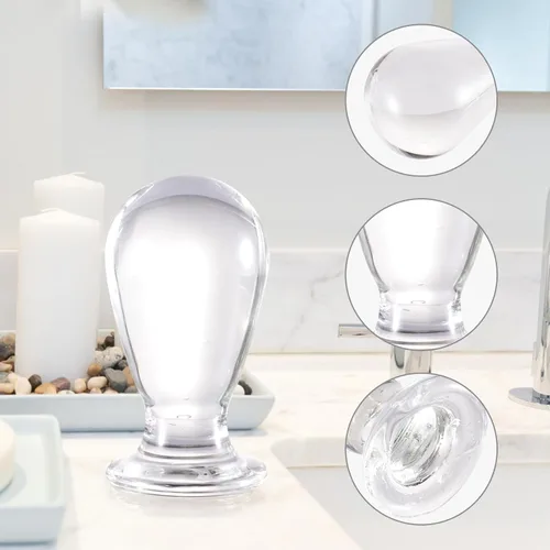 Miniatura 5 de ferch Enchufe anal de cristal de cabeza enorme, juguete sexual de cristal, juguete sexual para placer, masajeador sexual personal para parejas, 4.1