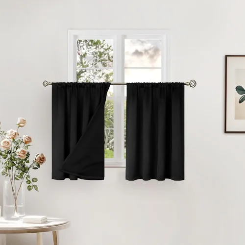 Miniatura 107 de BGment - Cortinas opacas para sala de estar de 63 pulgadas de largo, juego de 2 paneles, cortinas para oscurecer toda la habitación, cortinas
