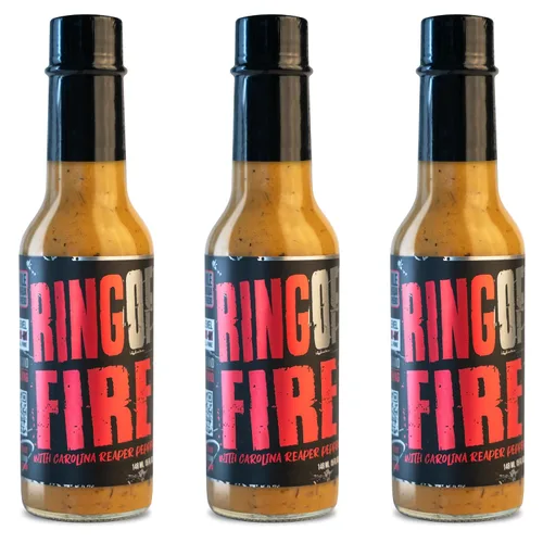 Miniatura 8 de Chile Lengua de Fuego ¡Son of Beach! Salsa picante – 1 botella – Carolina Reaper, ajo ahumado y Scotch Bonnet – calor extremo, lote pequeño, salsa