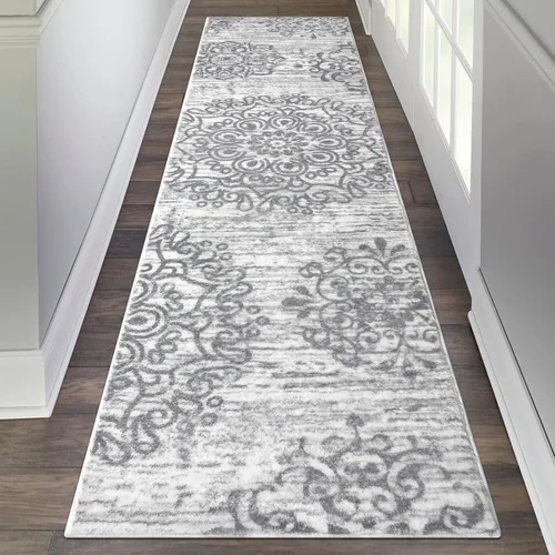 Miniatura 132 de HEBE Alfombra Pasillo 2'x10' Lavable Vintage Desgastada Alfombras de Área Antideslizante Alfombra de Lavandería Boho Alfombras de Piso para Pasillos