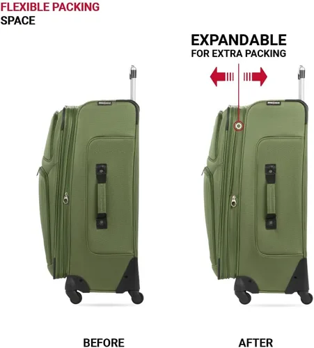 Miniatura 118 de SwissGear - Equipaje suave expandible Sion con ruedas, Negro