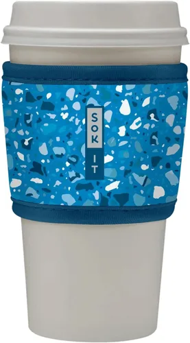 Miniatura 50 de Sok It HotSok Coffee & Tea - Funda de neopreno con aislamiento reutilizable (floral abstracto)