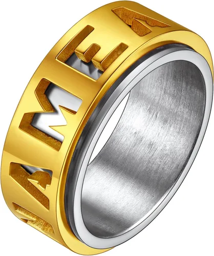 Anillo de nombre personalizado de 0.354 in0.591 in, anillo de placa de nombre personalizado para grabar cualquier nombreanillo giratorio para