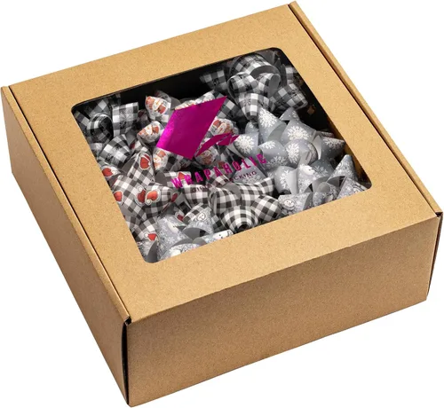 Miniatura 3 de WRAPAHOLIC 12 Piezas Surtido de Lazos de Regalo de Navidad - Papel Kraft Navidad Tema Blanco y Negro para Vacaciones, Fiestas, Cumpleaños, Baby