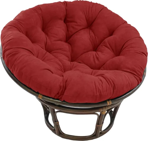 Miniatura 7 de Cojín de microgamuza para sillón papasan, color sólido, de Blazing Needles Vino tinto