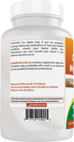 Miniatura 7 de Best Naturals Colina inositol (Myo Inositol) 2000 mg por porción 250 comprimidos - Sin OMG, sin gluten, fabricado en los Estados Unidos