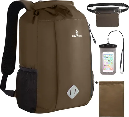 Mochila Dry Bag de 20 L, impermeable, con bolsa para la cintura y funda para teléfono, bolsa seca para kayak, playa, rafting, canotaje, senderismo,
