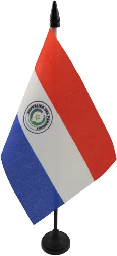 Miniatura 28 de Bandera de mesa de Anguila de 4 x 6 pulgadas, bandera de escritorio británica de Anguila, 5.9 x 3.9 in, palo y base de plástico negro AZ FLAG
