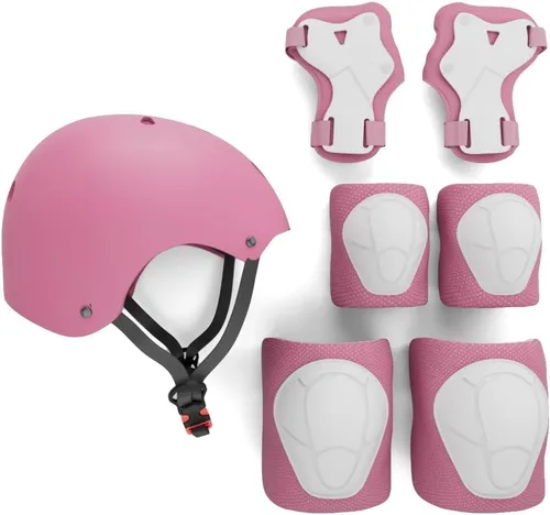 Miniatura 12 de Rude Boyz - Juego de almohadillas para casco de bicicleta, rodilleras, coderas, muñequeras para niños y niñas Azul