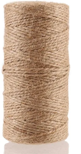 Miniatura 9 de CCINEE Cuerda de yute natural de 328 pies de 0.039 in para artes y manualidades, cuerda de yute para jardinería, cuerda rústica natural, cuerda