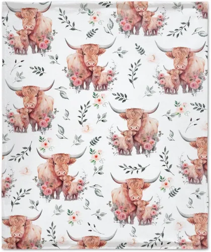 Miniatura 10 de Manta de franela de vaca para regalo, ultra suave y acogedora, manta de forro polar ligera y mullida, manta de felpa cálida para sofá, cama, 30 x 40