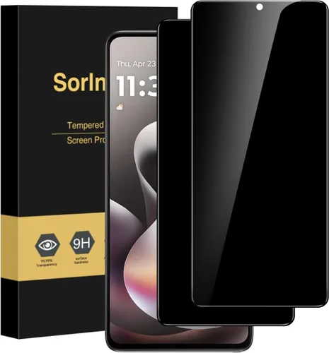 Miniatura 9 de Paquete de 2 protectores de pantalla de privacidad para Motorola Moto G Stylus 5G 2024, película privada de vidrio templado, compatible con fundas