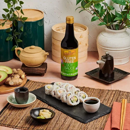 Miniatura 4 de Lee Kum Kee Salsa de soja sin gluten (16.9 oz – 1 paquete) Umami Vegana y sin conservantes artificiales Perfecto para freír, estofar, rociar