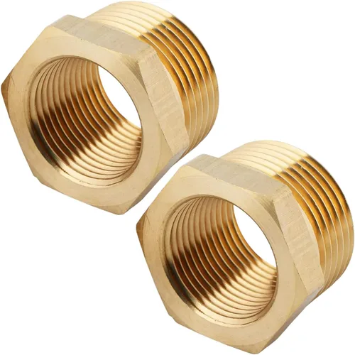 Miniatura 4 de 2 piezas 1" NPT macho x 3/4" NPT hembra buje de latón reductor hexagonal adaptador de tubería roscada por CX WONDERLAND