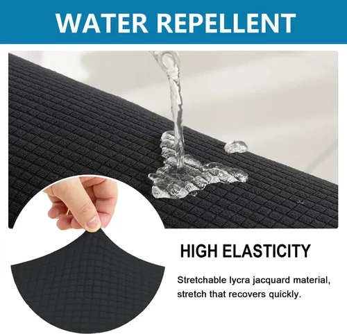 Miniatura 3 de Fundas repelentes al agua para reposabrazos de sofá, tela elástica de elastano, antideslizante, protector de muebles, fundas para sillón reclinable