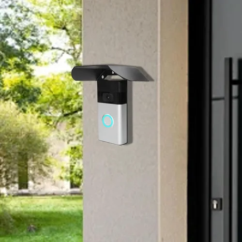 Miniatura 6 de Cubierta de acero inoxidable para timbre de puerta compatible con timbre de batería (2024)/Plus/1ª/2ª generación/3/4, parasol de lluvia resistente a