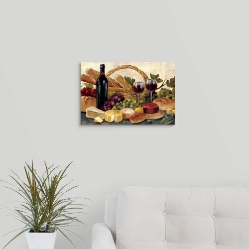 Miniatura 3 de GREATBIGCANVAS Lienzo decorativo de pared con vino toscano por la noche, decoración del hogar, 18 x 12 pulgadas