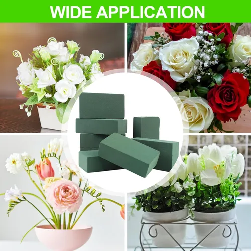 Miniatura 7 de CCINEE 8 piezas de bloques de espuma floral, bloques verdes de espuma floral para mini floristería, suministros para arreglos de flores frescas