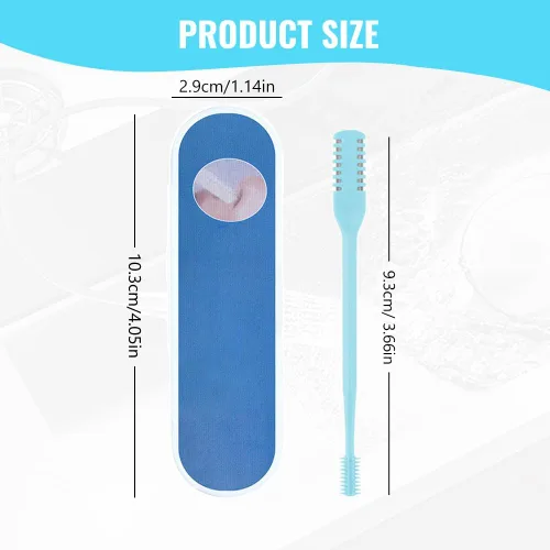 Miniatura 4 de Recortador de Vello Nasal 2 en 1, Cuchillo de Vello Nasal de Doble Cara Mejorado, Cortador de Vello Nasal Manual para Mujeres y Hombres (Crema, 3)