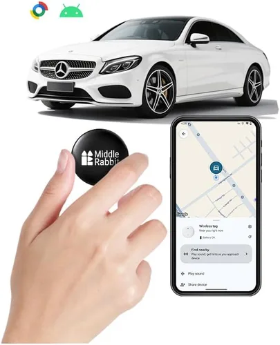 Etiqueta de seguimiento de automóvil solo para Android, etiqueta de seguimiento de vehículos compatible con Google Find My Device, alternativa