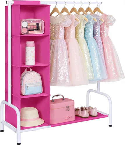 Miniatura 14 de Univivi Perchero para Ropa de Niños con Organizador Colgante, Almacenamiento de Vestidor Infantil para Colgar Ropa, Armario Guardarropa para Niños