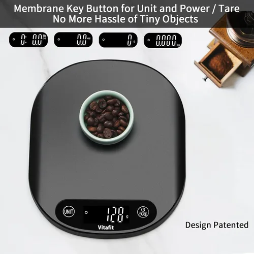 Miniatura 3 de Vitafit - Báscula digital para alimentos de 15 kg/33 lb de alta precisión de 0.1 oz/1 g, nuestra propia báscula de cocina de fábrica profesional
