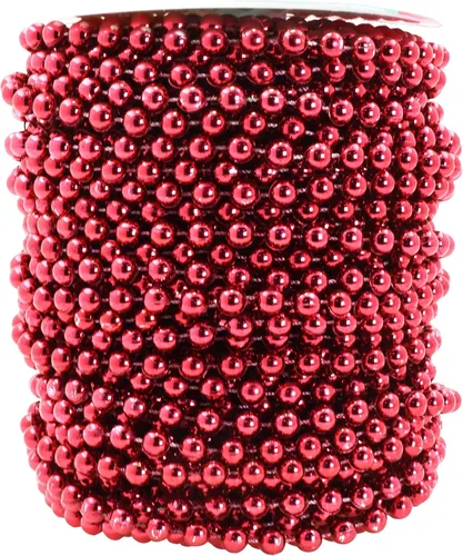 Miniatura 11 de Mandala Crafts Rollo de cadena de perlas negras de 0.157 pulgadas (0.157 in), guirnalda de perlas de 44 yardas para decoración de bodas, arreglos