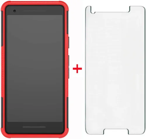 Miniatura 3 de Funda de teléfono para Google Pixel 2 con protector de pantalla y soporte, resistente, híbrida, resistente, accesorios de celda protectora Pixel2