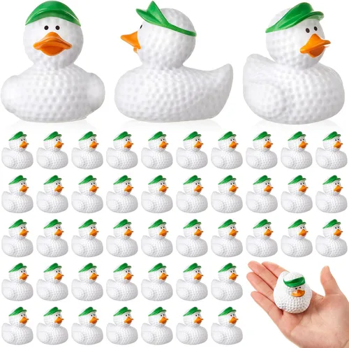 Deekin Patos de goma de 2 pulgadas, recuerdos de fiesta deportiva a granel para eventos de equipo, suministros de fiesta de cumpleaños, regalo de