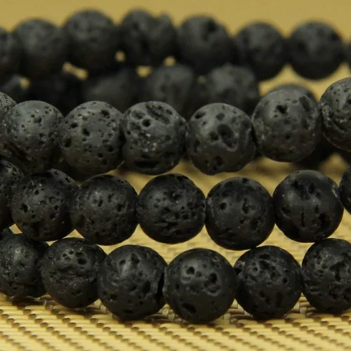 Miniatura 3 de Pulsera elástica de cuentas redondas de piedras semipreciosas de 0.236 in, unisex de 7 pulgadas