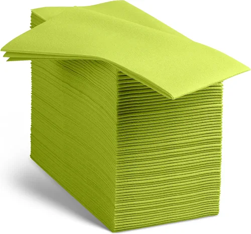 Linen-Feel - Servilletas de papel de colores de color verde pastel, suaves y absorbentes, para cocina, fiesta, boda, baño o cualquier ocasión