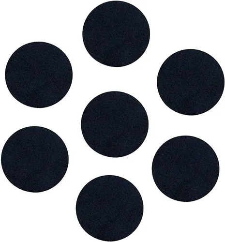 tBesme Círculos de fieltro adhesivos negros; círculos adhesivos de fieltro negro para bricolaje y costura artesanal, 1 pulgada, paquete de 100