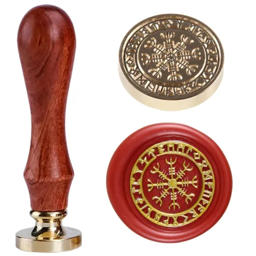 Miniatura 21 de Sello de cera de trébol de cuatro hojas, sello de trébol de la suerte con mango de palisandro 1'' 2.5cm, sello distintivo de cera de sellado, un