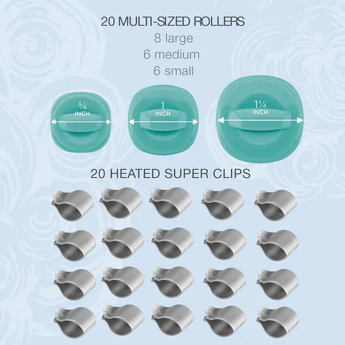 Miniatura 4 de Conair Xtreme Instant Multi-size Hot rodillos de calor con climatizada Clips