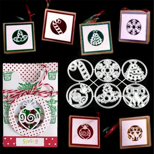 Miniatura 46 de Plantillas de corte de metal para Navidad DIY, plantilla de estampado en relieve para álbum de recortes, creación de tarjetas, molde para álbum